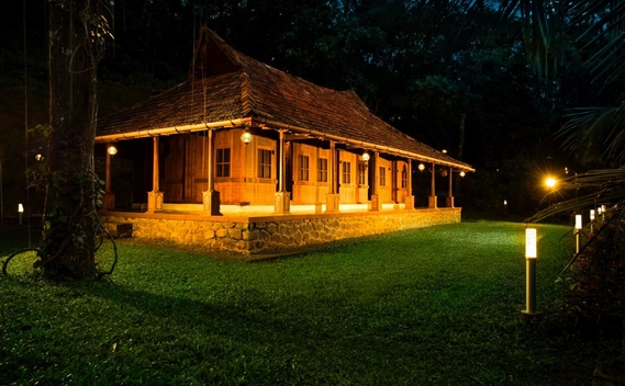 Rishi Ayurveda Cottage at Night